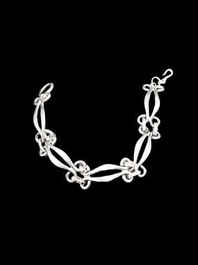 Vintage Sterling Silver Link Bracelet ATI Mexico 926 With Repaired Clasp